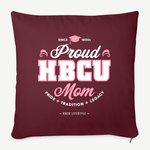 Proud HBCU Mom - Throw Pillow Cover 17.5” x 17.5”