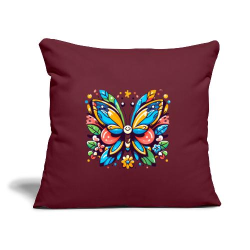 The Most Beautiful Butterfly - Throw Pillow Cover 17.5” x 17.5”