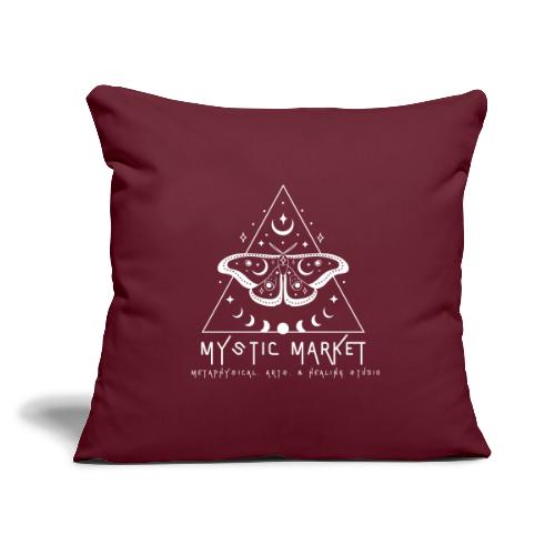 Mystic Market Logo - Throw Pillow Cover 17.5” x 17.5”
