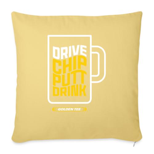 Drive, Chip, Putt Drink mug - Throw Pillow Cover 17.5” x 17.5”