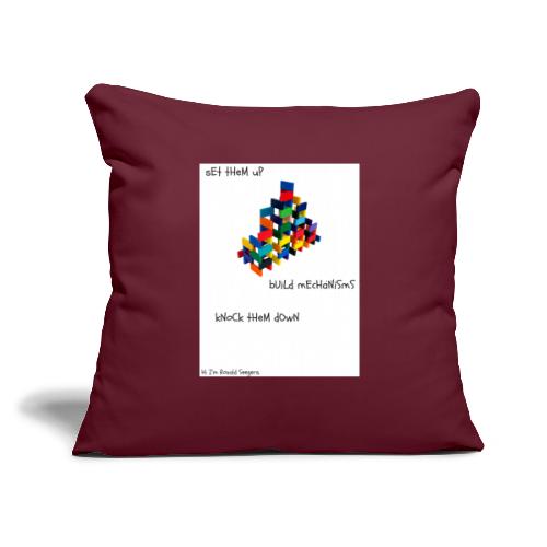 Hi I'm Ronald Seegers Collection-dominoes - Throw Pillow Cover 17.5” x 17.5”