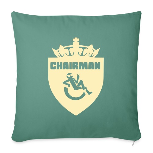 Chairman design for male wheelchair users - Throw Pillow Cover 17.5” x 17.5”