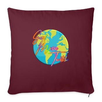 Good Music Twitch - Throw Pillow Cover 17.5” x 17.5” - burgundy - Front