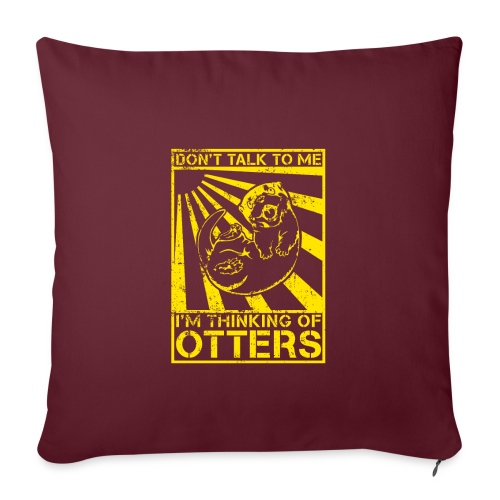 Think Of Otters - Throw Pillow Cover 17.5” x 17.5”