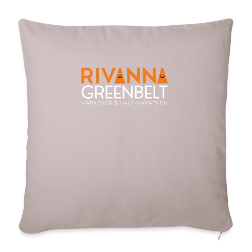 RIVANNA GREENBELT (white text) - Throw Pillow Cover 17.5” x 17.5”
