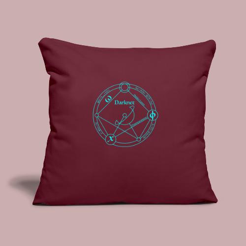 darknet cyan - Throw Pillow Cover 17.5” x 17.5”