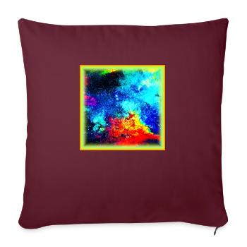 Nebulae's Rainbow of Colors. Buy Now - Throw Pillow Cover 17.5” x 17.5” - burgundy - Front