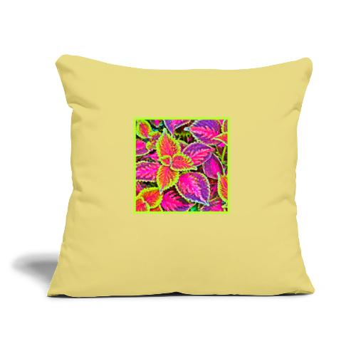 Vivid ChromaLeaf Harmony Pattern - Throw Pillow Cover 17.5” x 17.5”