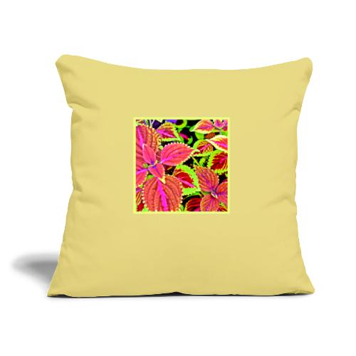 Vibrant RadiantLeaf Dreams Pattern - Throw Pillow Cover 17.5” x 17.5”