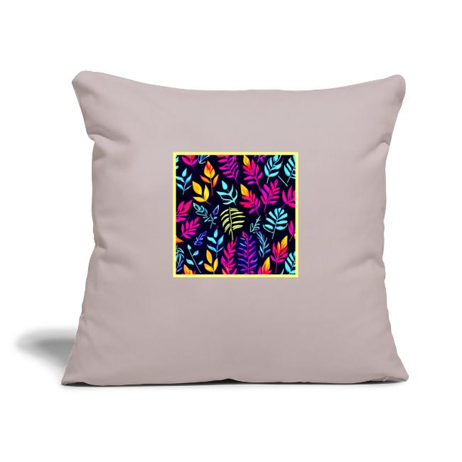 Radiant Autumn Glow: Neon-Hued Leaf Pattern