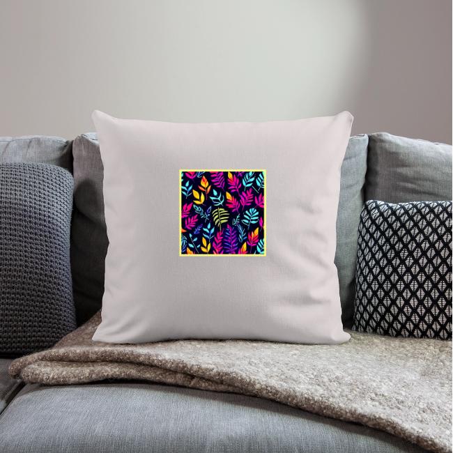 Radiant Autumn Glow: Neon-Hued Leaf Pattern