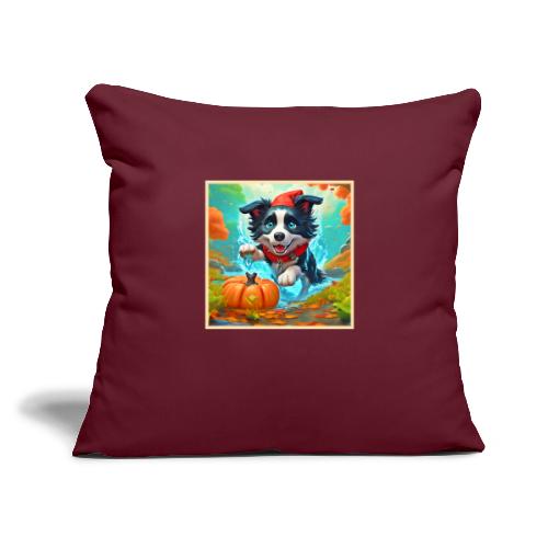 Border Ninja Dog: Epic Art - Throw Pillow Cover 17.5” x 17.5”