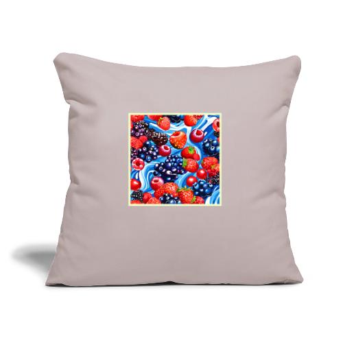 Berrylicious Blue Dream - Throw Pillow Cover 17.5” x 17.5”