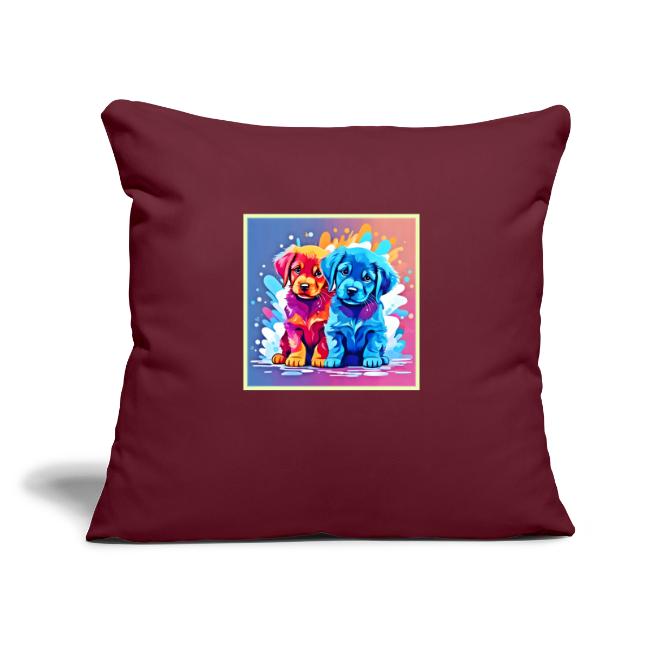 Colorful Puppy Pair Art