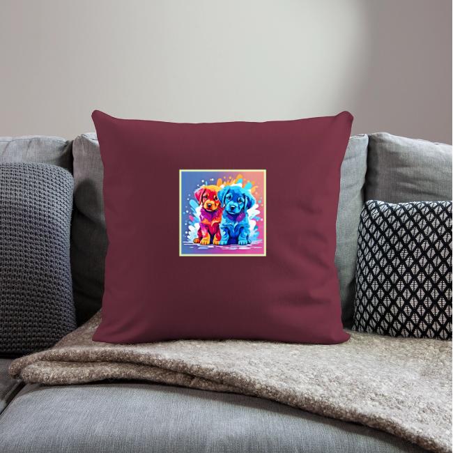 Colorful Puppy Pair Art
