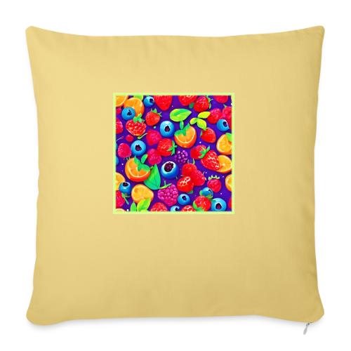 Citrus & Berries Burst - Throw Pillow Cover 17.5” x 17.5”