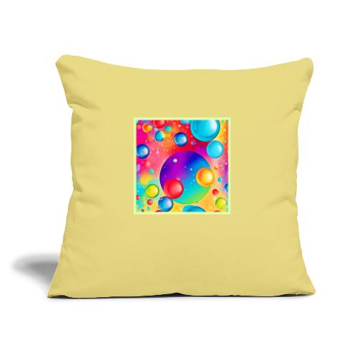 Colorful Sphere Abstract Art - Throw Pillow Cover 17.5” x 17.5”