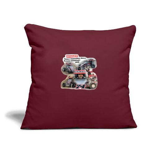 Luke Hall - Eldora Speedway FFN#1 Design 1 - Throw Pillow Cover 17.5” x 17.5”