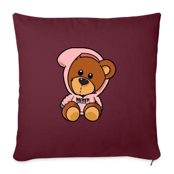 Drew Smile House - Throw Pillow Cover 17.5” x 17.5” - burgundy - Front
