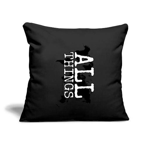 All Things World Map - Throw Pillow Cover 17.5” x 17.5”