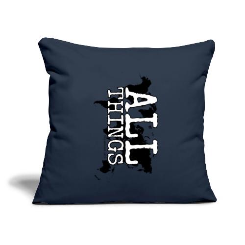 All Things World Map - Throw Pillow Cover 17.5” x 17.5”