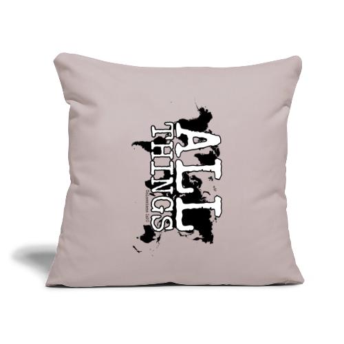 All Things World Map - Throw Pillow Cover 17.5” x 17.5”