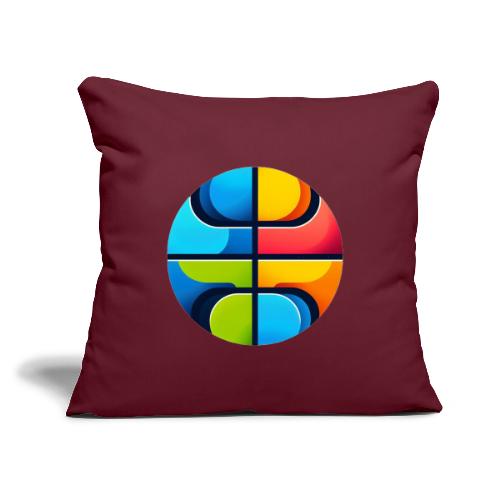 The Colored Circle - Throw Pillow Cover 17.5” x 17.5”