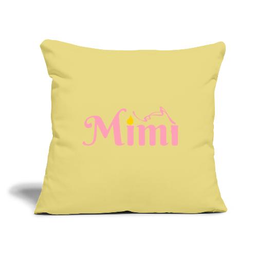 La bohème: Mimì candles - Throw Pillow Cover 17.5” x 17.5”
