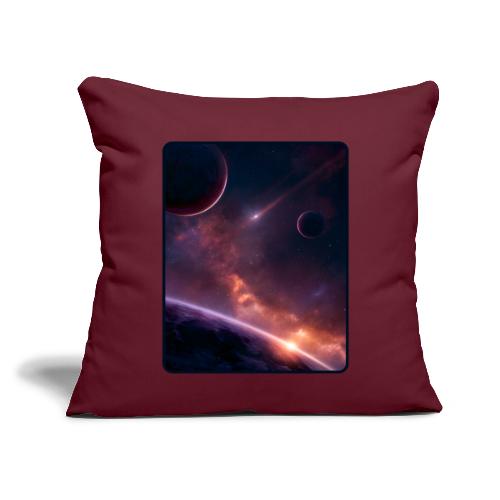 Cosmic Sunset Nebula Space Art - Throw Pillow Cover 17.5” x 17.5”