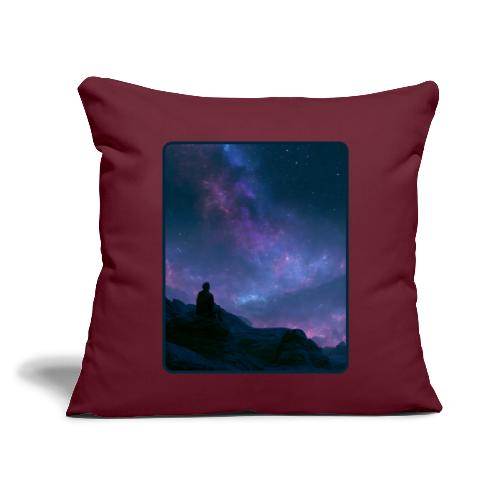 Stargazer Nebula Night Sky Art - Throw Pillow Cover 17.5” x 17.5”