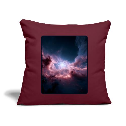 Radiant Cosmic Nebula Artwork - Throw Pillow Cover 17.5” x 17.5”