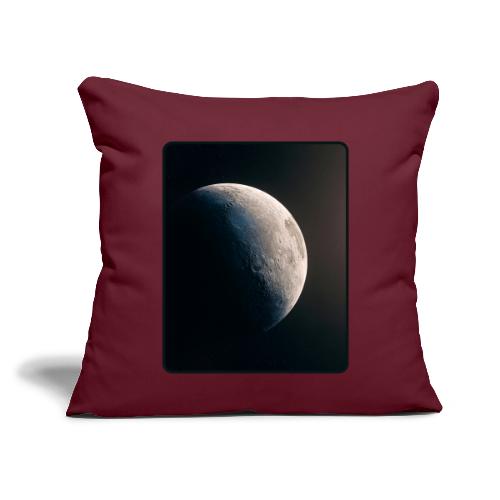 Crescent Moon Celestial Artwork - Throw Pillow Cover 17.5” x 17.5”