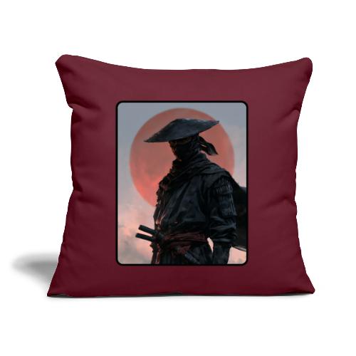 Ninja Warrior Under the Red Sun - Throw Pillow Cover 17.5” x 17.5”