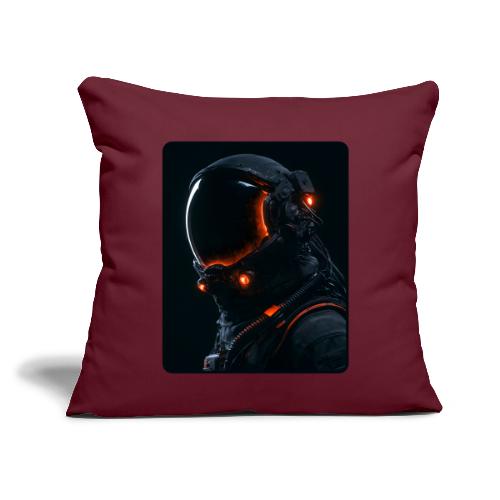 Futuristic Astronaut Helmet - Throw Pillow Cover 17.5” x 17.5”