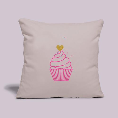 cupcake - Throw Pillow Cover 17.5” x 17.5”