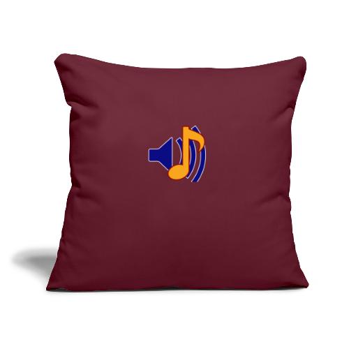 Speaker Music Note - Throw Pillow Cover 17.5” x 17.5”