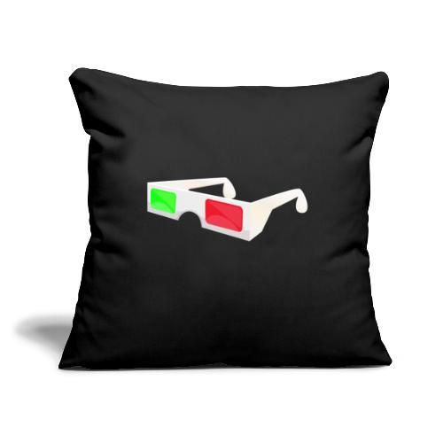 3D red green glasses - Throw Pillow Cover 17.5” x 17.5”