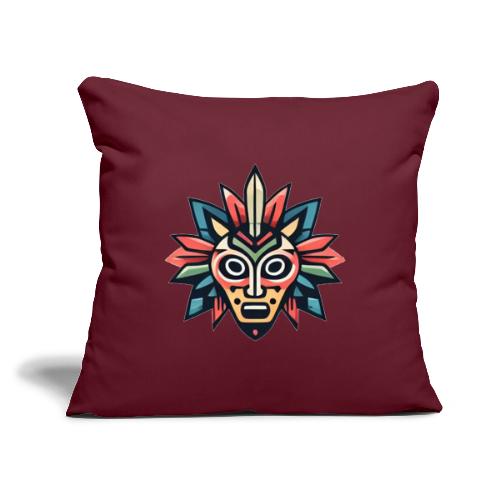 The Tribal Mask - Throw Pillow Cover 17.5” x 17.5”