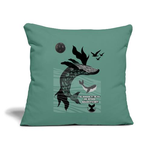 The Wonders Of The Sea - Throw Pillow Cover 17.5” x 17.5”