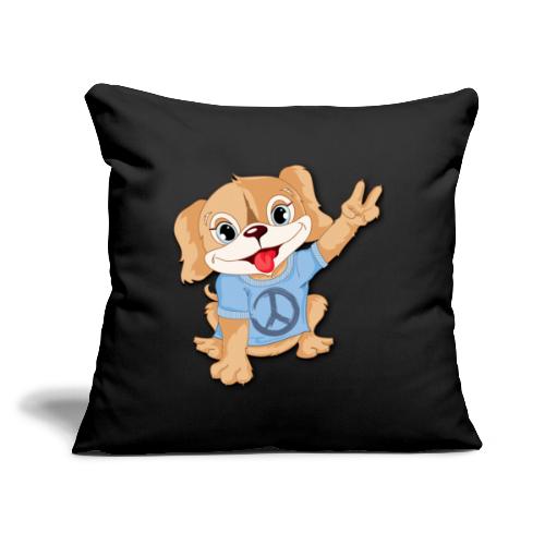 Peace Puppy - Throw Pillow Cover 17.5” x 17.5”