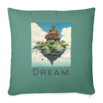 Dream - Throw Pillow Cover 17.5” x 17.5” - cypress green - Front