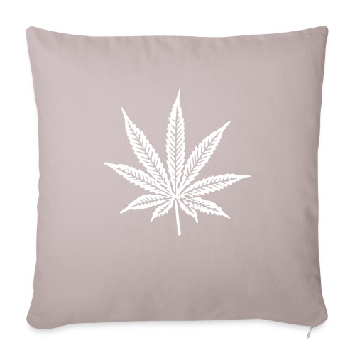 Cannabis Leaf - Throw Pillow Cover 17.5” x 17.5”