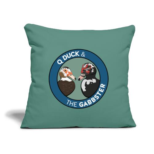 Q Duck & The Gabbster Logo - Throw Pillow Cover 17.5” x 17.5”