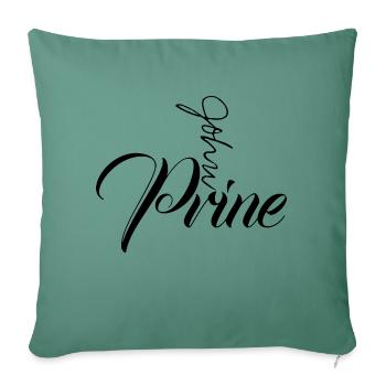 John Prine - Throw Pillow Cover 17.5” x 17.5” - cypress green - Front