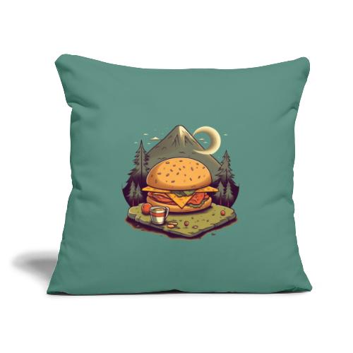 Cheeseburger Campout - Throw Pillow Cover 17.5” x 17.5”