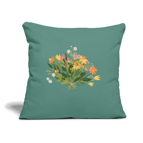 Gather Your Courage Like Wild Flowers - Throw Pillow Cover 17.5” x 17.5”