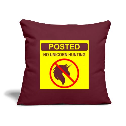 Posted Unicorn Hunting (open) - Throw Pillow Cover 17.5” x 17.5”