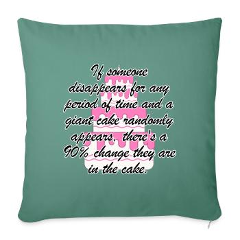 Surprise! - Throw Pillow Cover 17.5” x 17.5” - cypress green - Front