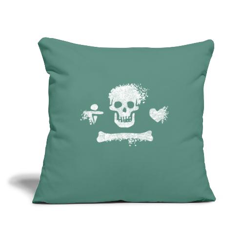 Stede Bonnet Pirate Flag - Throw Pillow Cover 17.5” x 17.5”
