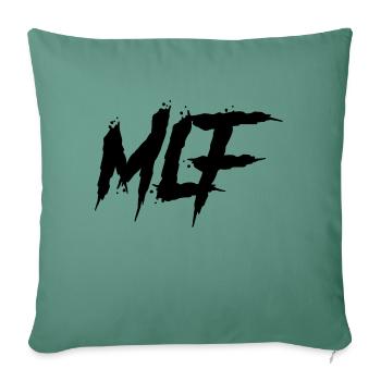 MLF money loyalty family - Throw Pillow Cover 17.5” x 17.5” - cypress green - Front